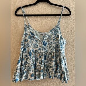 Paisley Tiered Crop Cami Size M